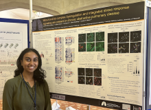 Sahana Krishna Kumaran with her poster